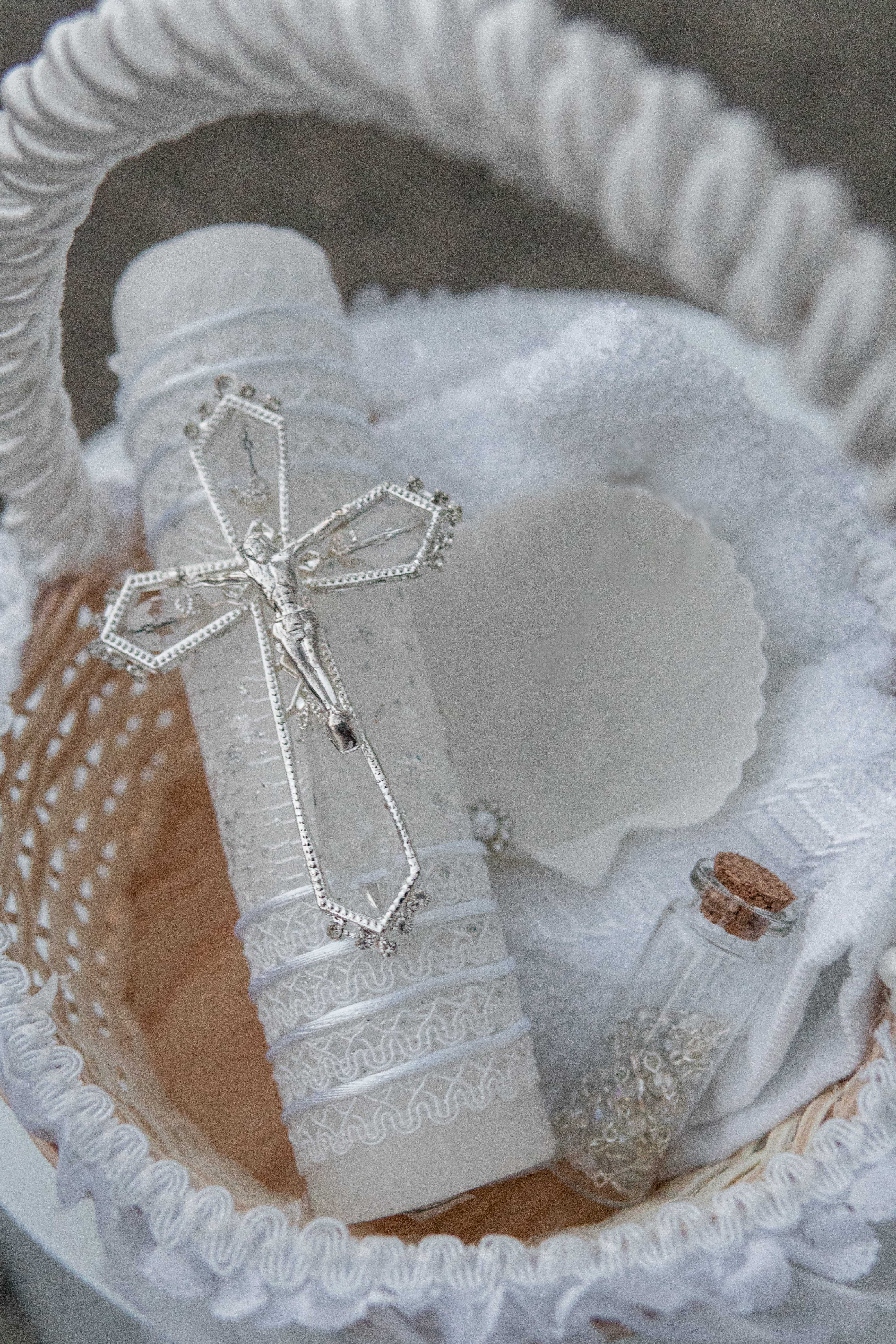 Baptism candle set/Baptism candle/vela para bautizo Baptism/Christening Candle Set/Vela De Bautizo